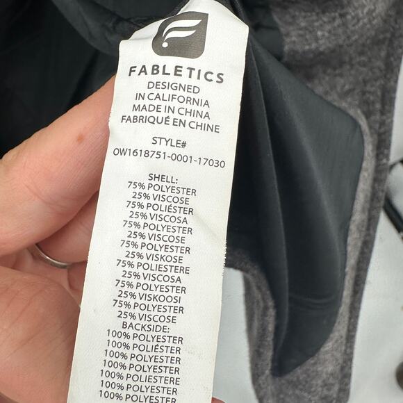 FABLETICS Faux Leather Milano Open Front Moto Jacket with Zipper Sleeve // S - Picture 8 of 12